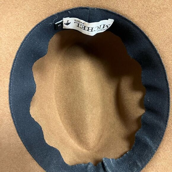 Maison Michel Paris felt brown fedora hat.  Size Sm main image 5